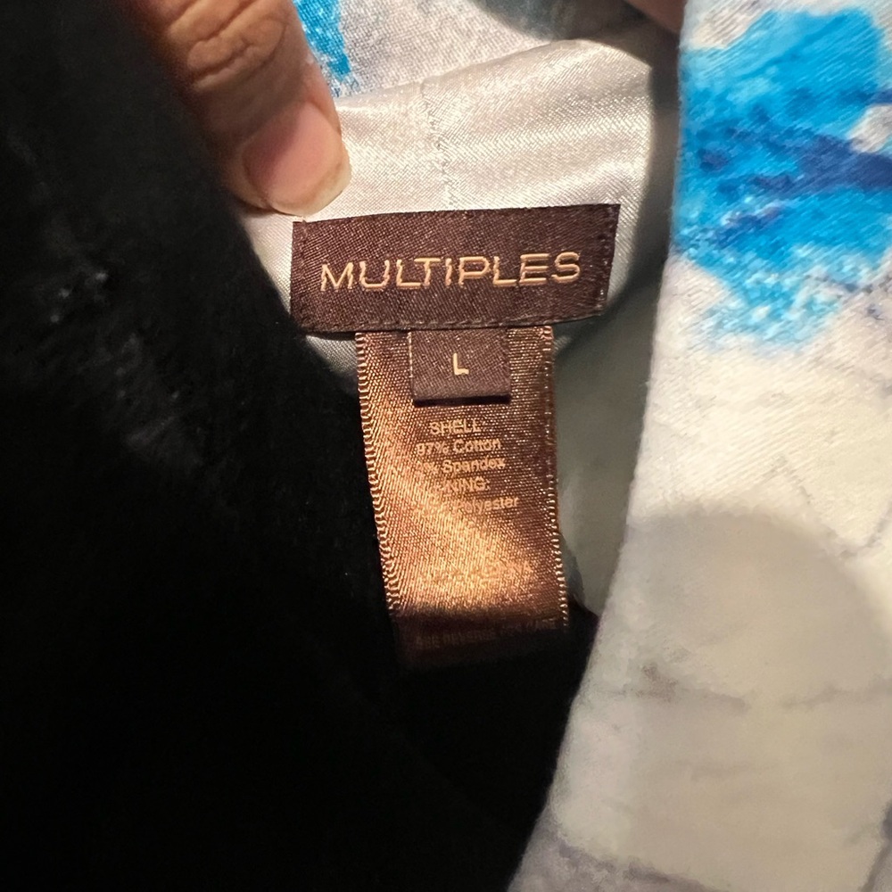 Multiples Cotton Blend Button Front‎ Jacket - Picture 3 of 4